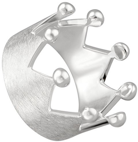 Cassini, Damen Ring im Kronen Design aus 925er Sterling Silber, gebürstet RKR52X1