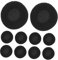 HOMSFOU Fundas De Repuesto para Auriculares De 40 Mm, Almohadillas Espuma Suave para Mejorar El Rendimiento Graves, Compatibles con La Mayoría Auriculares, Color Negro, Paquete 10