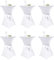 Alishomtll 6er Set Stehtisch Hussen mit Schleife, Ø70cm Stretch Stehtischhussen, Elegante Elastische Tisch-Überzug Hussen für Bistrotisch Runde Stehtisch Bankett Hochzeit (Ø70x110cm, Weiß)