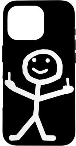 Stickman Mittelfinger Lustige Silhouette Nasty Joke Party Hülle für iPhone 16 Pro