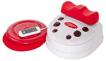 CHI-ENTERPRISE - Dispositivo de masaje Chi infrarrojo Vitalstar | relajante 10 niveles | Masaje por infrarrojos con zona reflejo de pies | Máquina Chi revitalizante con temporizador, mando a distancia