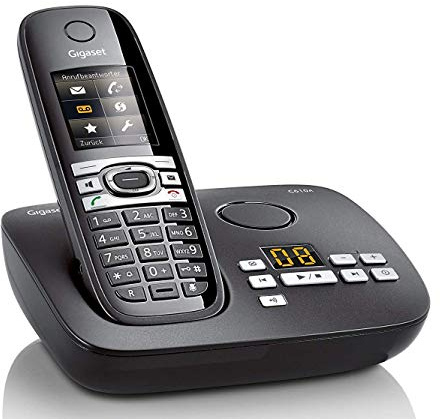 Gigaset C610A Dect-Schnurlostelefon mit Anrufbeantworter, pianoschwarz