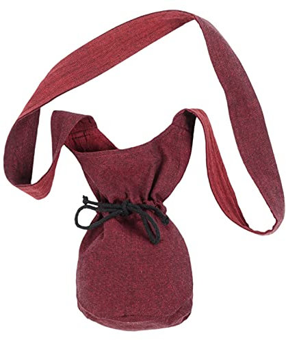 HEMAD Mittelalter Umhängetasche Beutel-Tasche Baumwolle klein Modell: Amalberga, Rot