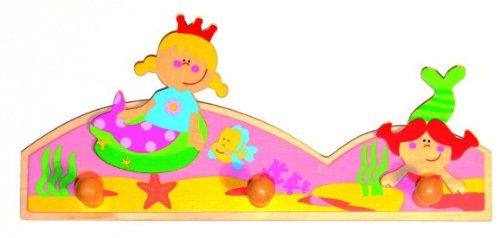 alles-meine.de GmbH Garderobe Kinder KLEIDERHAKEN 3 Haken Prinzessin Princes Meerfungfrau Mädchen