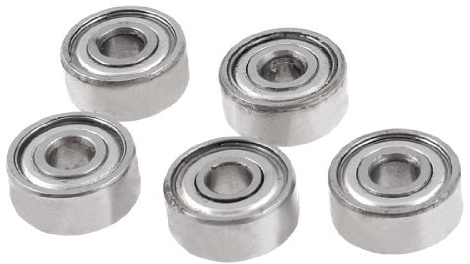 Sourcingmap 5 Pcs Silver Tone Deep Groove Ball Bearings 9mm x 3mm x 4mm