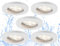 Trango 5er Set dimmbare IP44 LED Einbaustrahler in Weiß 6729IP-056GUSD I Einbauleuchten incl. 5x 5 Watt dimmbare GU10 LED, Bad Spots, Bad Deckenspots, Deckenstrahler, Einbauspots, Spots