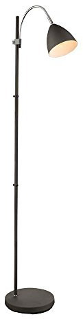Globo Steh Stand Boden Lampe Leuchte Beleuchtung Metall Anthrazit Höhenverstellbar, grau, 24858S