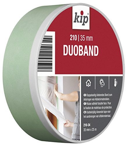Kip 221641 Doppelseitiges Klebeband, 210–34, Weiß/Gelb, 35mm x 25m