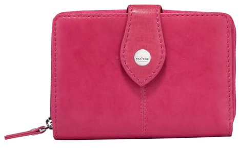 Maitre - Leder Geldbörse mit RFID Schutz, Münzfach & Scheinfach für Damen - Portemonnaie mit Kreditkartenfächern, Pink