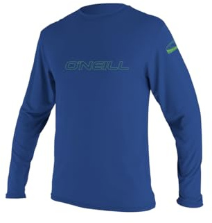 O'NEILL Unisex Child Youth Basic Skins 50+ L/S Sun Shirt Rash Guards, Pacific, 12 US