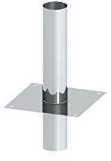 Schornsteinverlängerung/Kaminerhöhung EW einwandig, Wandstärke 0,6mm; Erhöhung um 500mm wirksame Höhe; Ø 130mm Innendurchmesser, Edelstahl