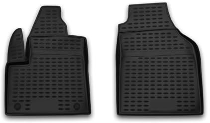 OMAC Gummimatten Fußmatten kompatibel mit Ford Transit Connect 2002-2013 TPE Schwarz 2X