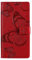 HAOYE Hülle für LG K41S / LG K51S, Geprägt Schmetterling Muster Leder Brieftasche Flip Handyhülle, Kartenfach und Magnet Kartenfach Schutzhülle für LG K41S / LG K51S, Rot