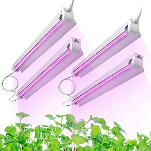 Grow Light for Indoor Plants, T8, 180W (4x45W, Corresponds to 1080W) Solar Grow Light Full Spectrum LED Plant Mount Lights for Indoor Plants Greenhouse 4 Pack