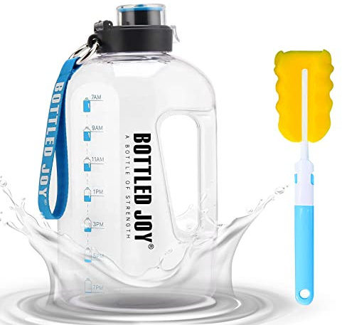 Louis Donné 1,5 Liter Trinkflasche Sport mit Inspirierende Zeitskala, Groß Sportflasche BPA Frei, Wasserbehälter Auslaufsicher Sportflasche für Sport im Freien, Fitness, Tägliche Flüssigkeitszufuhr