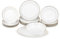 Vajilla IRMA de 20 piezas, color blanco, plateado