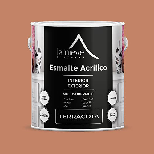 Esmalte acrílico mate multisuperficie interior y exterior (750 mililitros, Terracota)