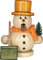 weigla Räuchermann Schneemann Natur mit Schippe original Erzgebirge I Räucherfigur aus Holz I Höhe 8 cm I Weihnachtsdeko I schöne Geschenkidee I Dekoration innen I Weihnachten I Räuchermännchen