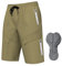 Logas MTB Herren Radlerhose,Herren Mountainbike Shorts Atmungsaktiv Radhose ，MTB Shorts für Männer mit 6 Taschen,Khaki,M
