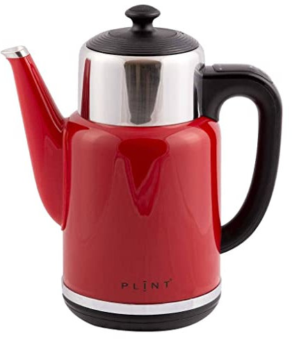PLINT Red Kettle - 1,7 Litre Capacity - Double Wall Hot Water Kettle for Tea and Coffee - Fast Boil - 1500W Cordless Electric Kettle - BPA Free -Dry Protection - Anti Slip 360° Base Kettle