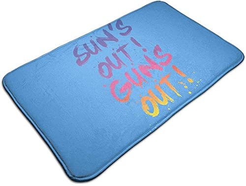321 Doormat Sun'S Out Guns Out Door Mat Decorative Entrance Rug Eco-Friendly Decor Door Mat 40X60Cm For Home, Garden, Kitchen