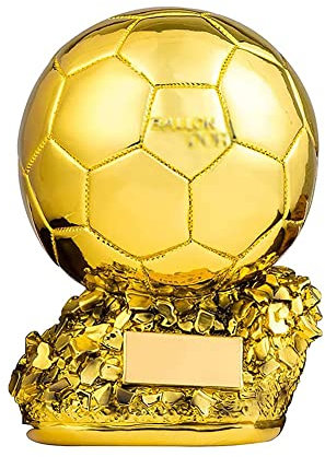 ADLUH Fußball Golden Globus Vergeben MVP Ballon D'or Champion Am besten persönlich Trophäe Selber Machen Dein Name Fan Sammlung Andenken(21cm)