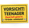 DankeDir! Teenager genervt - Schild 30 x 20 cm - Geschenkidee Jungen & Mädchen Türschild Teenager Zimmer Spruch - Geschenk Idee Geburtstag Zimmer Deko Jugendliche Tür Deko Dekoration