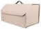 GENTRE Kofferraum Organizer,Luxus-PU-Leder Aufbewahrungsbox für Mercedes Benz G500 G550 G350d G400d,großer Faltbare Trunk Organizer mit Deckel und Griffe Auto zubehör,B-Beige-L