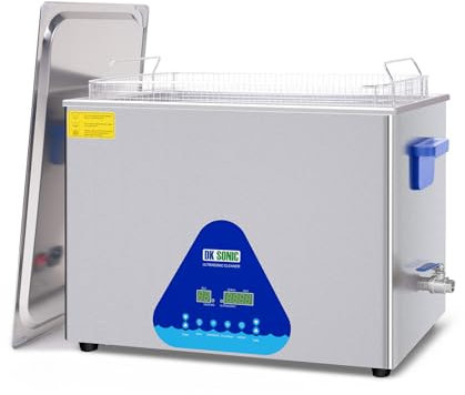DK SONIC 37L digitales Edelstahl-Ultraschall-Reinigungsgerät mit Halbwellen- und Vollwellenmodus zur Reinigung von Vergasern von Schmuck Uhren Glasplatinen Werkzeugteilen (37L, 220V)