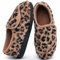 Git-up Pantoufles Diabétiques en Mousse à Mémoire de Forme pour Femmes Arthrite Œdème Chaussons Confortables Réglables Bout Fermé, LeopardBrown 8
