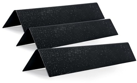 Replacement Parts for Weber Spirit Grill Parts 7635, 15.3-Inch Porcelain Steel Grill Heat Plates for Weber Spirit I & II 200 Series, Spirit E210, S210, E220, S220, 7635, 3-Pack Flavorizer Bars
