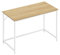 VASAGLE Tisch, Computertisch, Bürotisch, 120 x 60 x 76 cm, für Arbeitszimmer, Schlafzimmer, Wohnzimmer, natureichenfarben-perlweiß LWD039W70V1