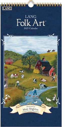 LANG Lang Folk Art™ 2025 Vertikaler Wandkalender (25991079119)