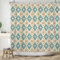 ASDCXZ Tenda da doccia boho 180 x 220 cm, moderna, stile bohémien, blu, beige, stella, motivo geometrico, per bagno, lavabile, in poliestere, impermeabile, per vasca da bagno con 12 ganci