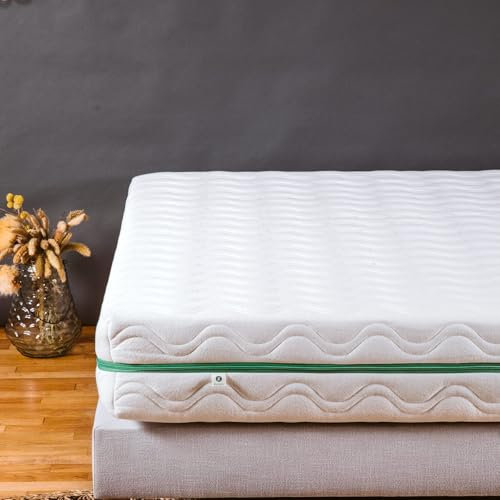 Kadolis - Matelas Adulte 140x190x25 cm Aloe R - Matelas lit 2 Personnes - Matelas Mousse avec Housse Amovible et Lavable - Certifié OekoTex - Fabriqué en Espagne