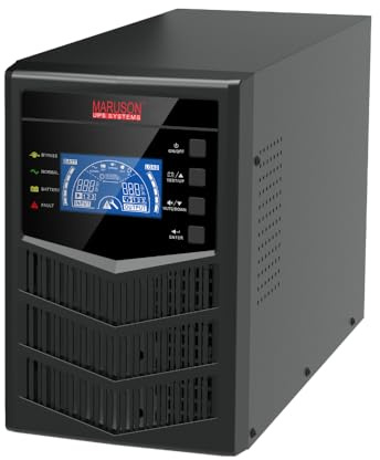 MARUSON 1000VA Online UPS, Double-Conversion Battery Backup, DSP, TUV