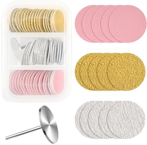 Giantree 61 Stück Feet Grinder Schleifpapier, 25mm Schleifscheibe Pediküre Ersatz-Schleifpapier fußpflege fräser pediküre set fußpflege für Maniküre Pediküre Harte