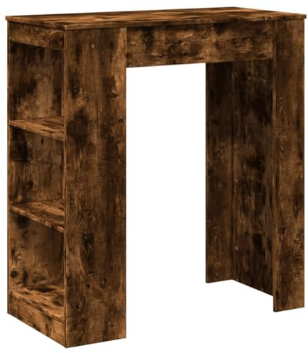 vidaXL Bartisch mit Regal Räuchereiche 95x47x103,5 cm Holzwerkstoff