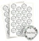 Weihnachtssticker selbst gestalten – 40 personalisierte Aufkleber - Stickerbögen – rund, Ø 5 cm – Weihnachtsetiketten als Geschenkaufkleber – Sticker mit Namen - Kranz - Motiv 6
