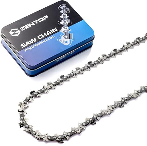ZENTOP Sägekette aus Hartmetall, 40,6 cm, 127 cm Stärke, 825,5 cm Teilung, 66 Treibglieder, Geschenke für Herren, passend für Husqvarna 435 und mehr (1 Kette)