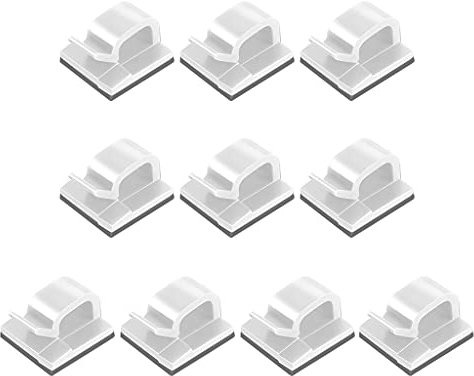 YUNNIAN 10Pcs Outdoor Cable Clips With Adhesive Tapes Holder Wire Holder For LED String Light Home Office Decor