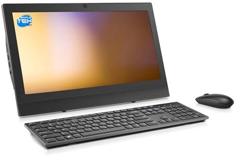 SIMPLETEK – All in One (AiO) 20 HD i3 4GB 120GB | Windows 11 Pro | DisplayPort | DVD-RW | VESA | Con kit mouse e tastiera wireless (Ricondizionato)