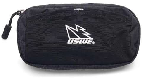 USWE Organizer Pocket for Hydration Packs - Durable, Multi-Compartment Storage Accessory for Outdoor Sports, Cycling, Running - Waterproof, Easy Attach for Ultimate Gear Organization (Black NDM 1/2)