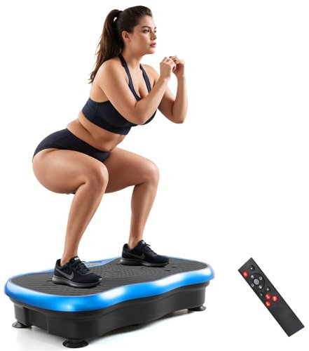 Vibration Plate Exercise Machine,Vibration Plate Fitness Platform Exercise Machine 10 Modes Full Body Workout Vibrating Fitness Platform Weight Loss Women Men Shaping Wellness Home Gym Equipment