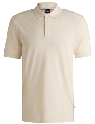 BOSS Herren Pallas Pallas Poloshirt aus Baumwoll-Piqué mit Logo-Details Hellorange L