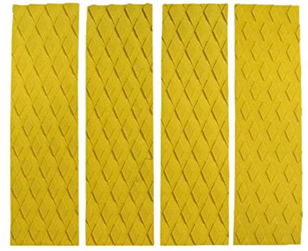 Steowsey 4 StüCk/Los Surfen Front Traktion Pad-SUP Surfboard Deck Matte mit Klebstoff (Gelb)