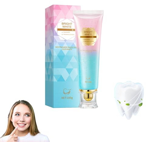 Niacinamide Whitening Toothpaste,Whitening Toothpaste,Zahnpasta Weisse Zähne, Zahnaufhellung Niacinamid Zahnpasta, Fleckenentfernung und Aufhellung, verleiht Langanhaltende Frische (1)