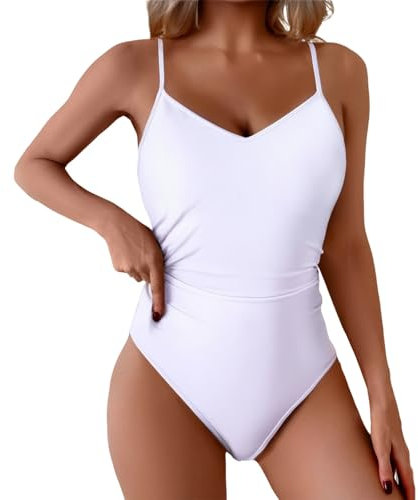 Costume Intero Donna Taglie Forti Costume Da Bagno Intero Vita Alta Beachwear Swimwear Imbottito Costumi Da Nuoto Push Up Slim Con Controllo Della Pancia Swimsuit Sportivo Mare Bikini Estivi Piscina