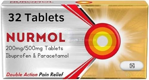 Dual Action Pain Relief Tablets – 32 Tablets | Effective Relief for Headaches, Back Pain, and Muscle Aches | Nurmol