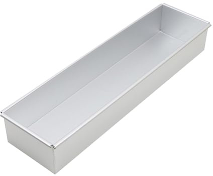 Cake Mould - Rectangle Cake Mould | Rectangle Caake Tin | Long Rectangular Oven Caake Bake Bakeware Pansys | Wedding Party Birthday Baking Tray, Leather Canvas Pastry I